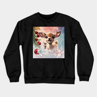 Sweet reindeer and cute elves Crewneck Sweatshirt